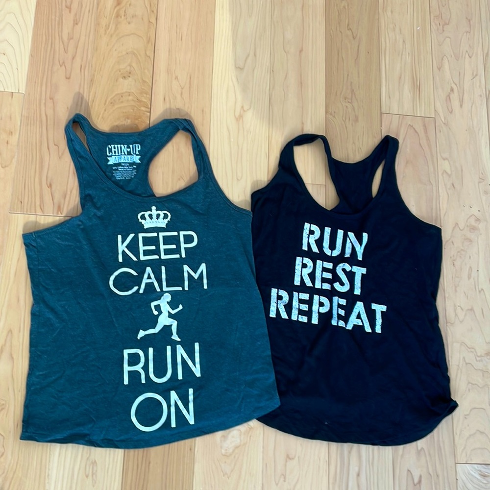 Set of two cute running tanks